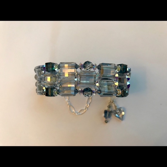 Denim Blue Stairway Crystal Bracelet